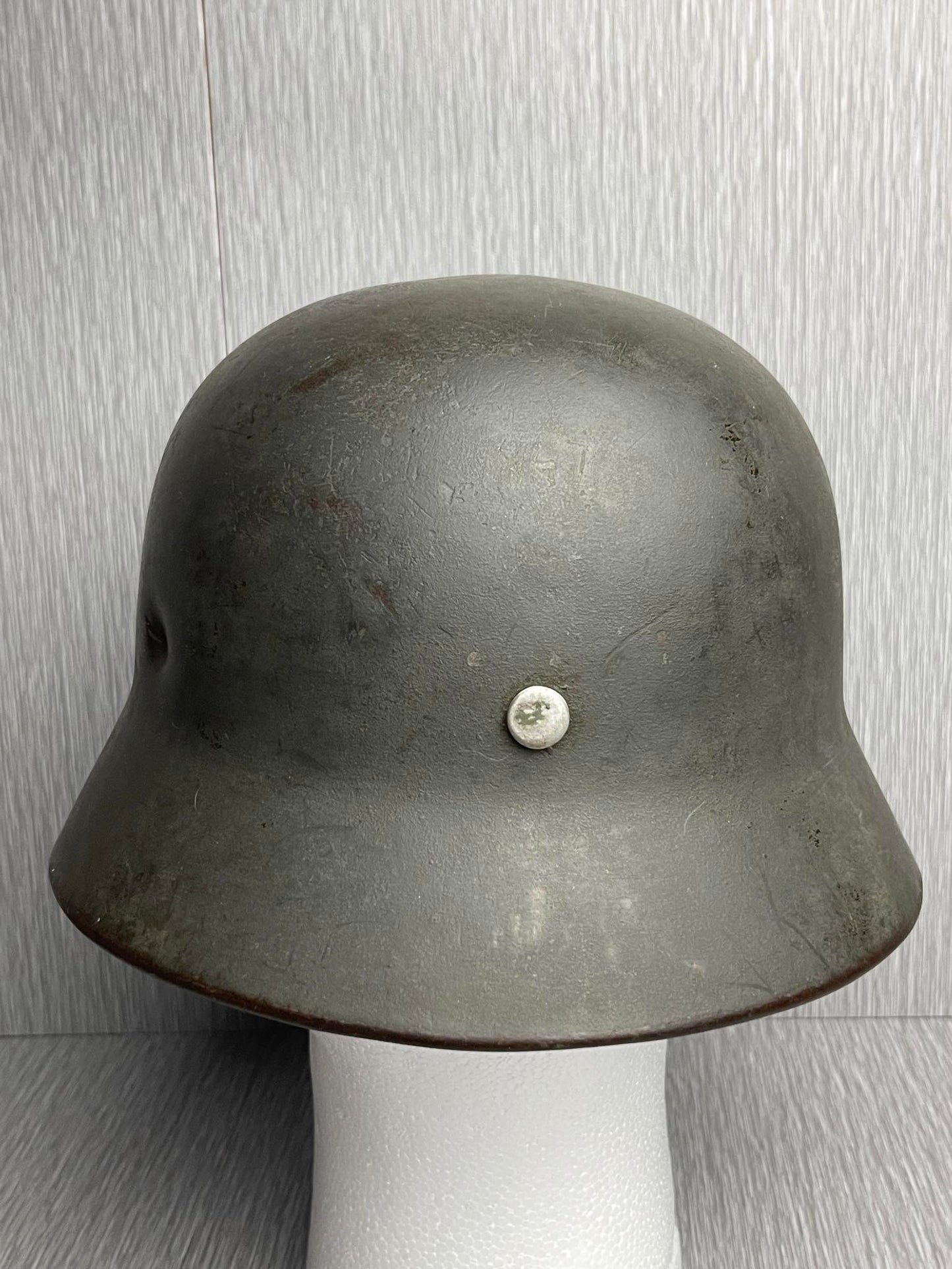 GERMAN WW2 KRIEGSMARINE M40 COMBAT HELMET SHIP GREY CAMO OVERPAINT EF64 NAMED