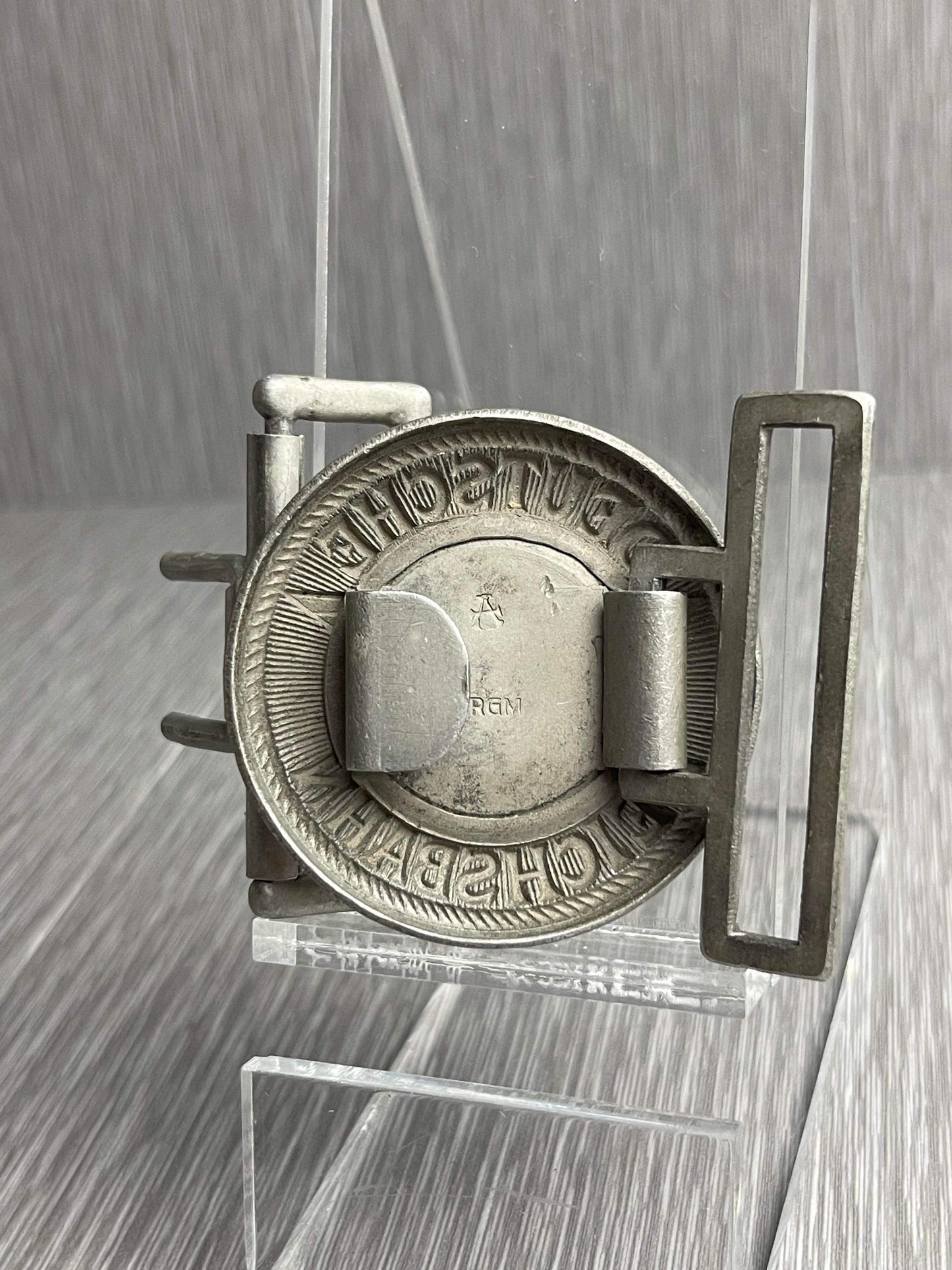 GERMAN WW2 DEUTSCHE REICHSBAHN BAHNSCHUTZ POLIZEI LEADER'S BUCKLE BY ASSMAN