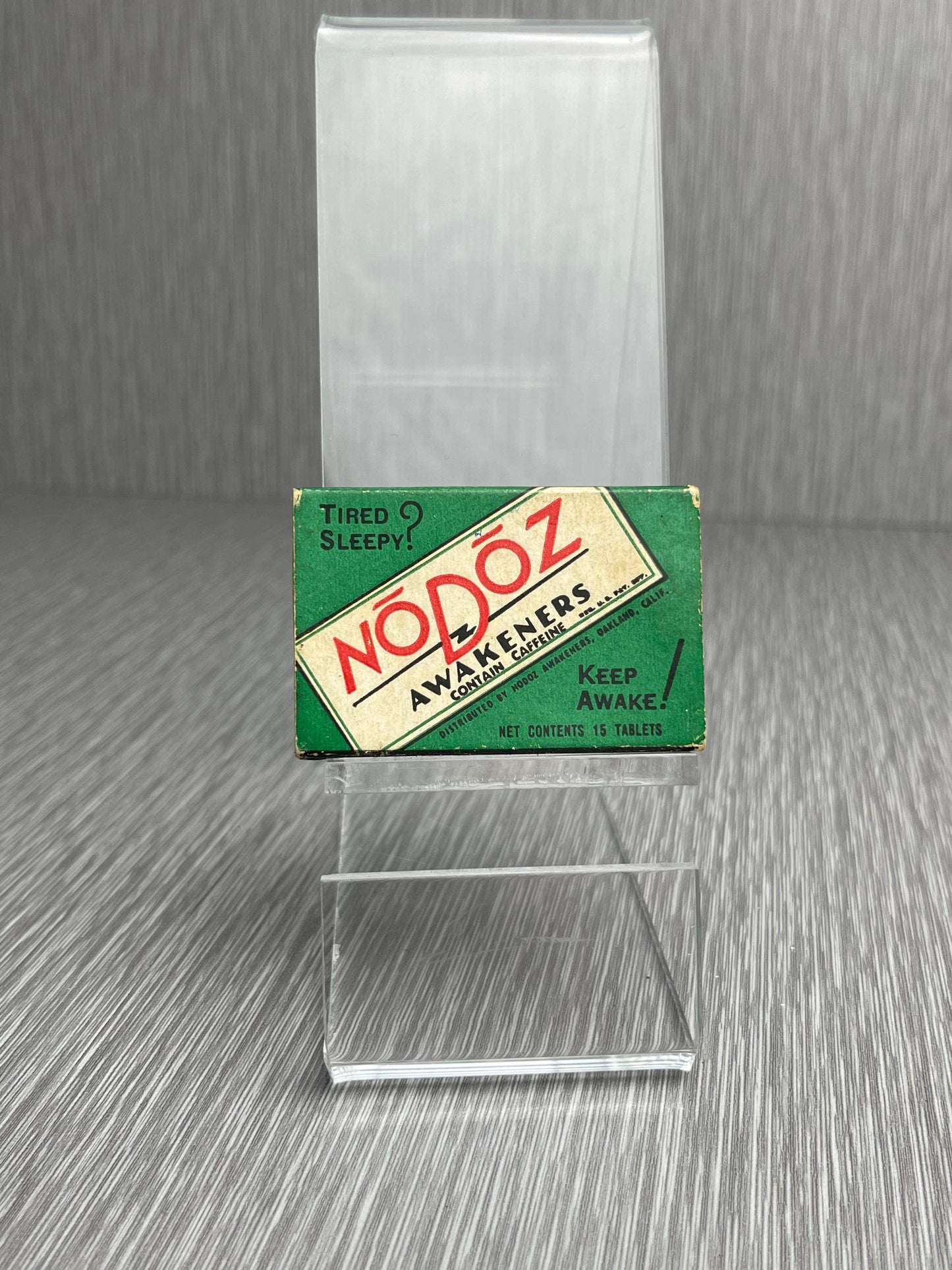 AMERICAN WW2 “NO DOZ” AWAKENERS CAFFEINE TABLETS WITH ORIGINAL BOX FROM VET FOOTLOCKER