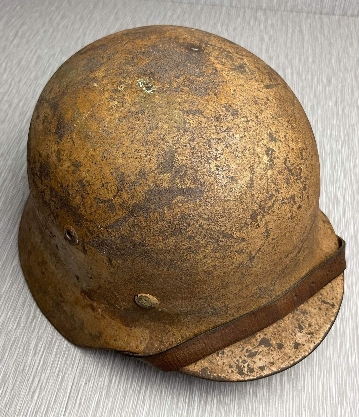 GERMAN WW2 M35 DD DEUTSCHE AFRIKA KORPS LUFTWAFFE CAMOUFLAGED HELMET