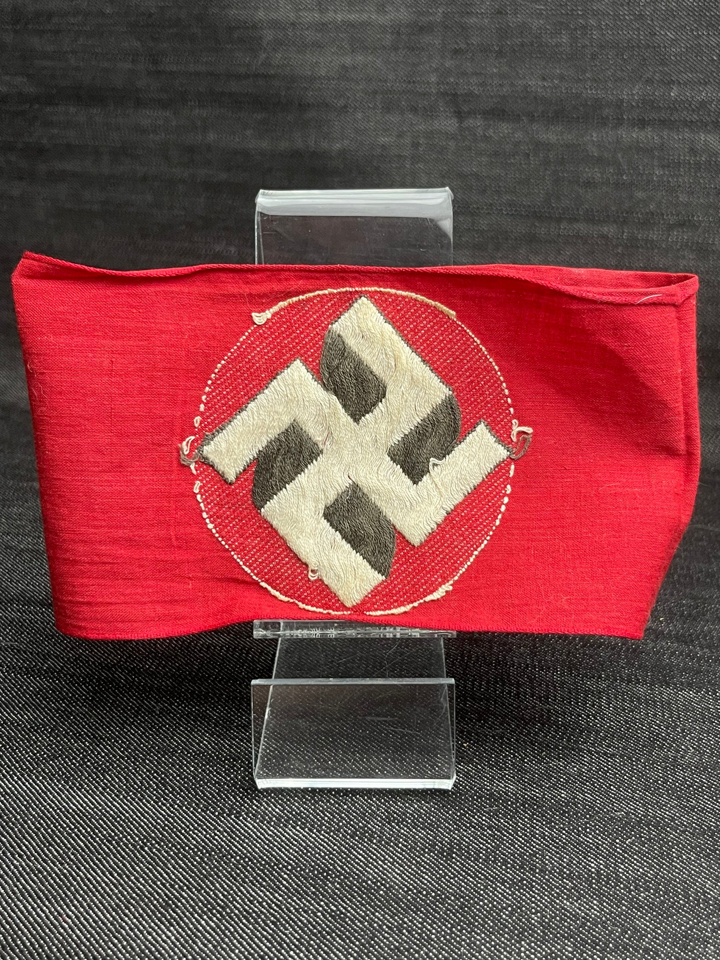 GERMAN WW2 BEVO VARIANT NSDAP "NATIONALSOZIALISTISCHE DEUTSCHER ARBEITERPARTEI" ARMBAND