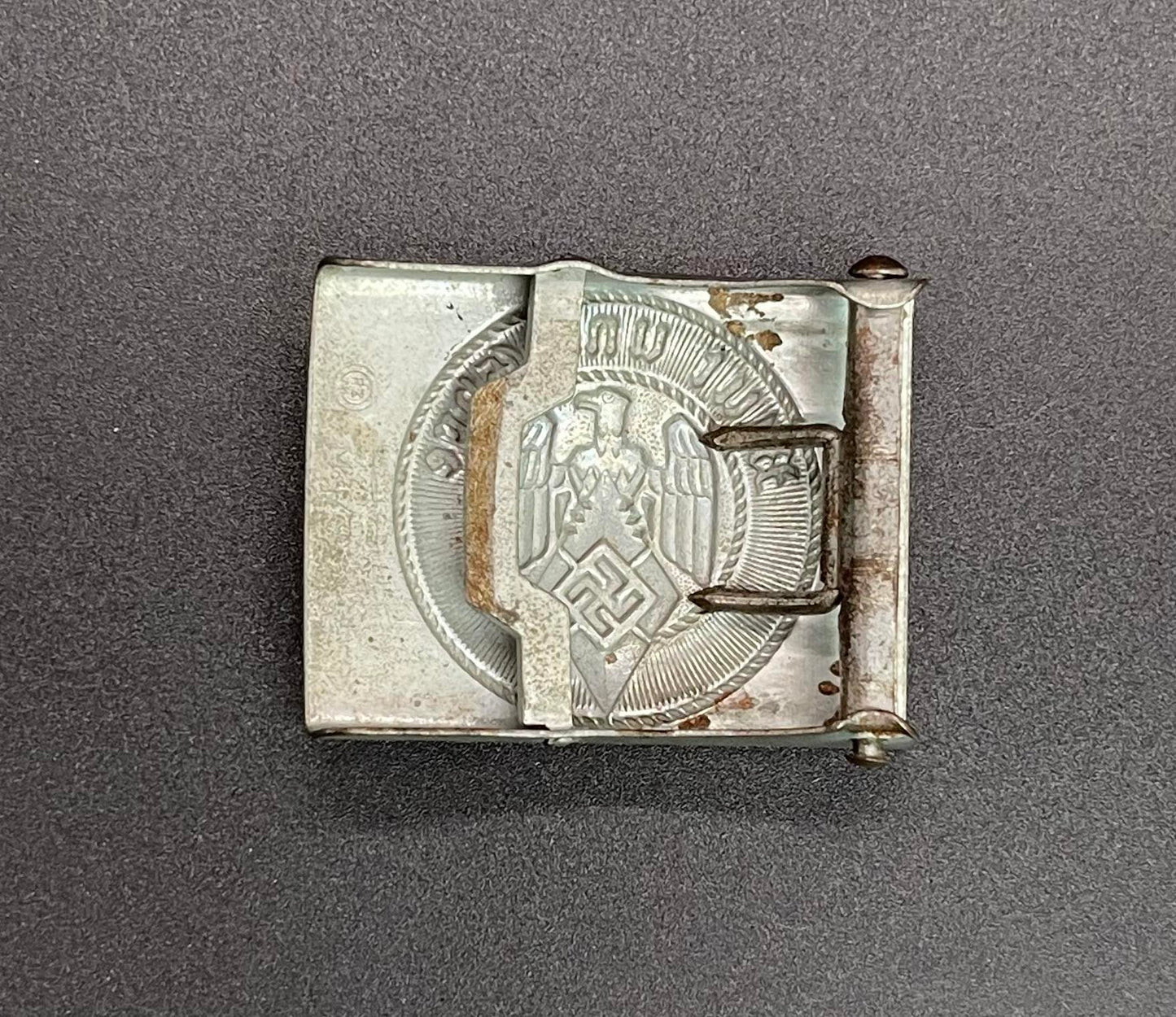 GERMAN WW2 HITLER YOUTH STEEL BELT BUCKLE CRANK CATCH TYPE