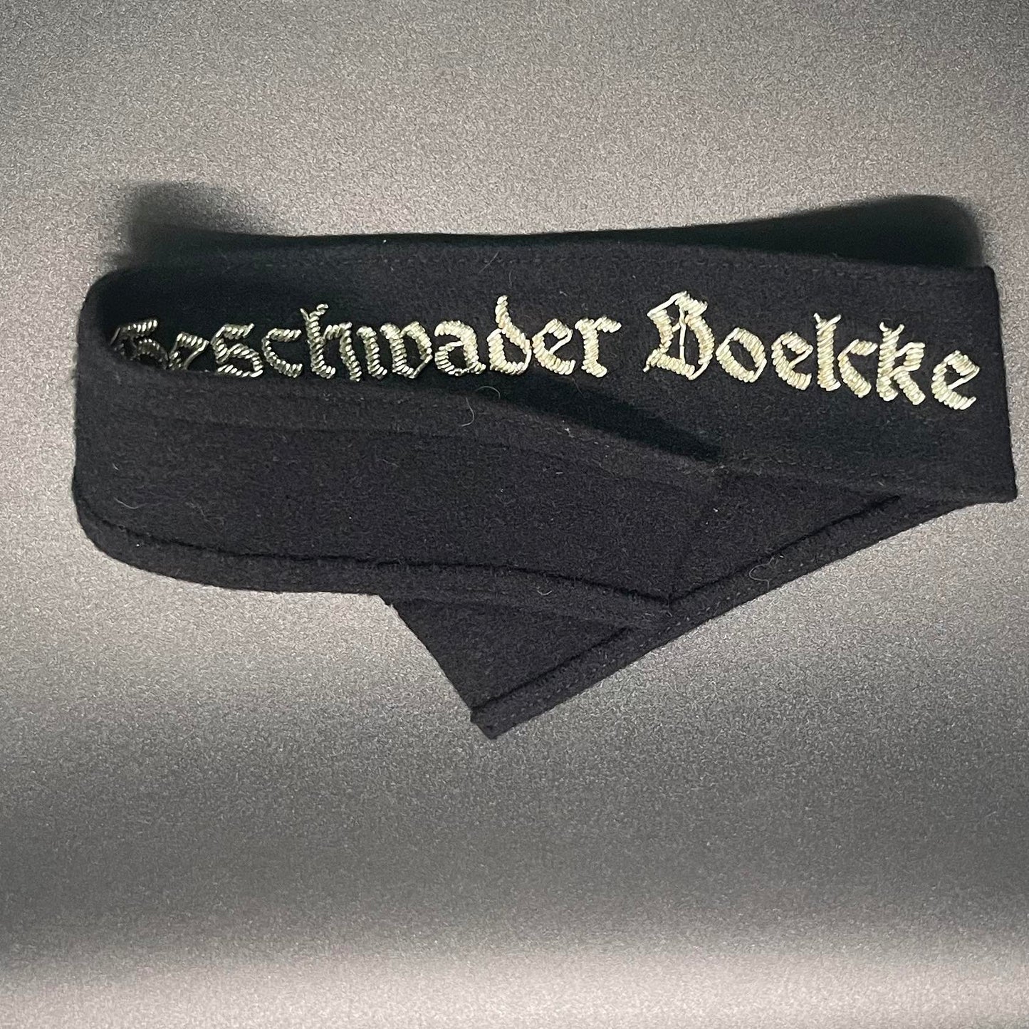 GERMAN WW2 LUFTWAFFE 'GESHWADER BOELCKE' OFFICER CUFFTITLE IN BULLION