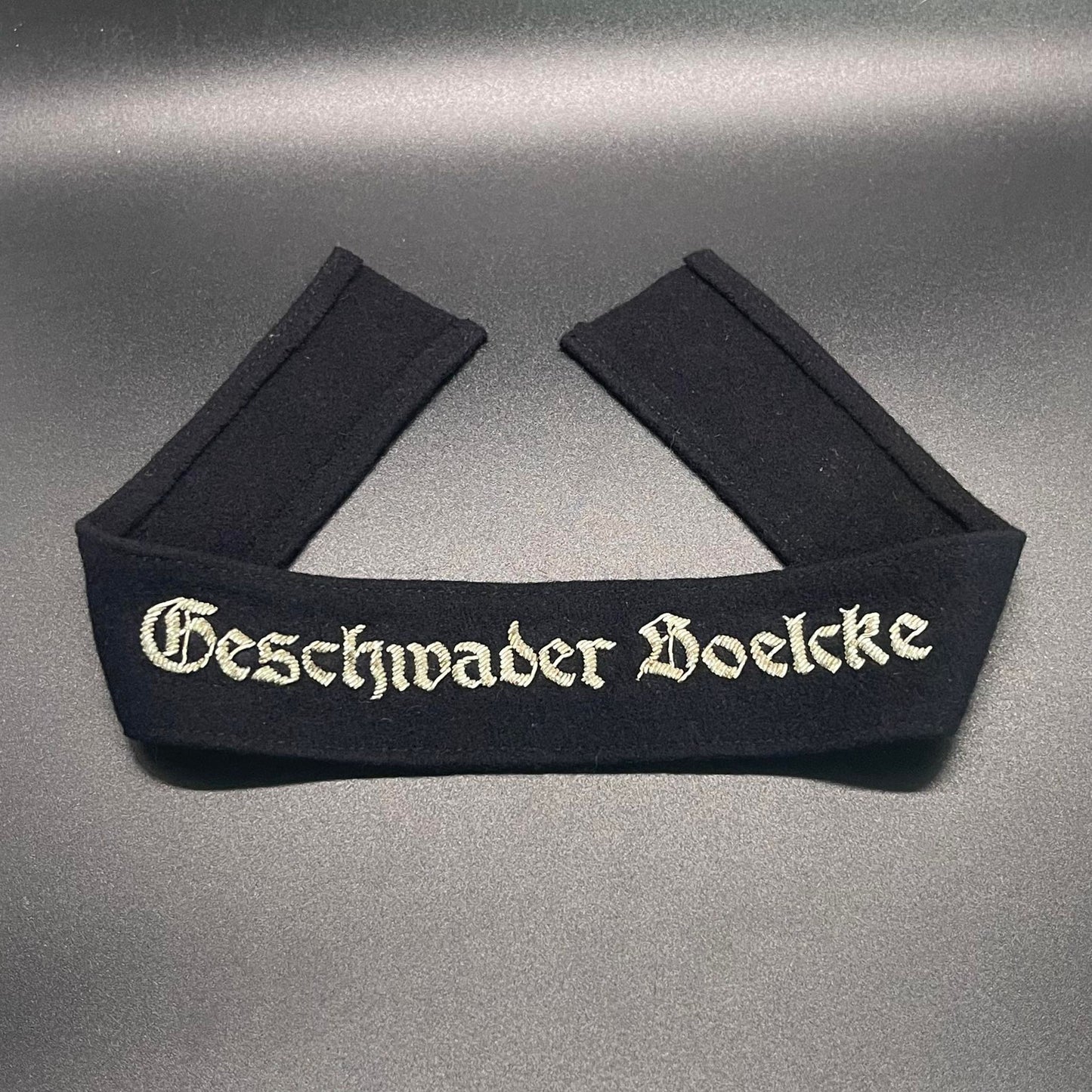 GERMAN WW2 LUFTWAFFE 'GESHWADER BOELCKE' OFFICER CUFFTITLE IN BULLION