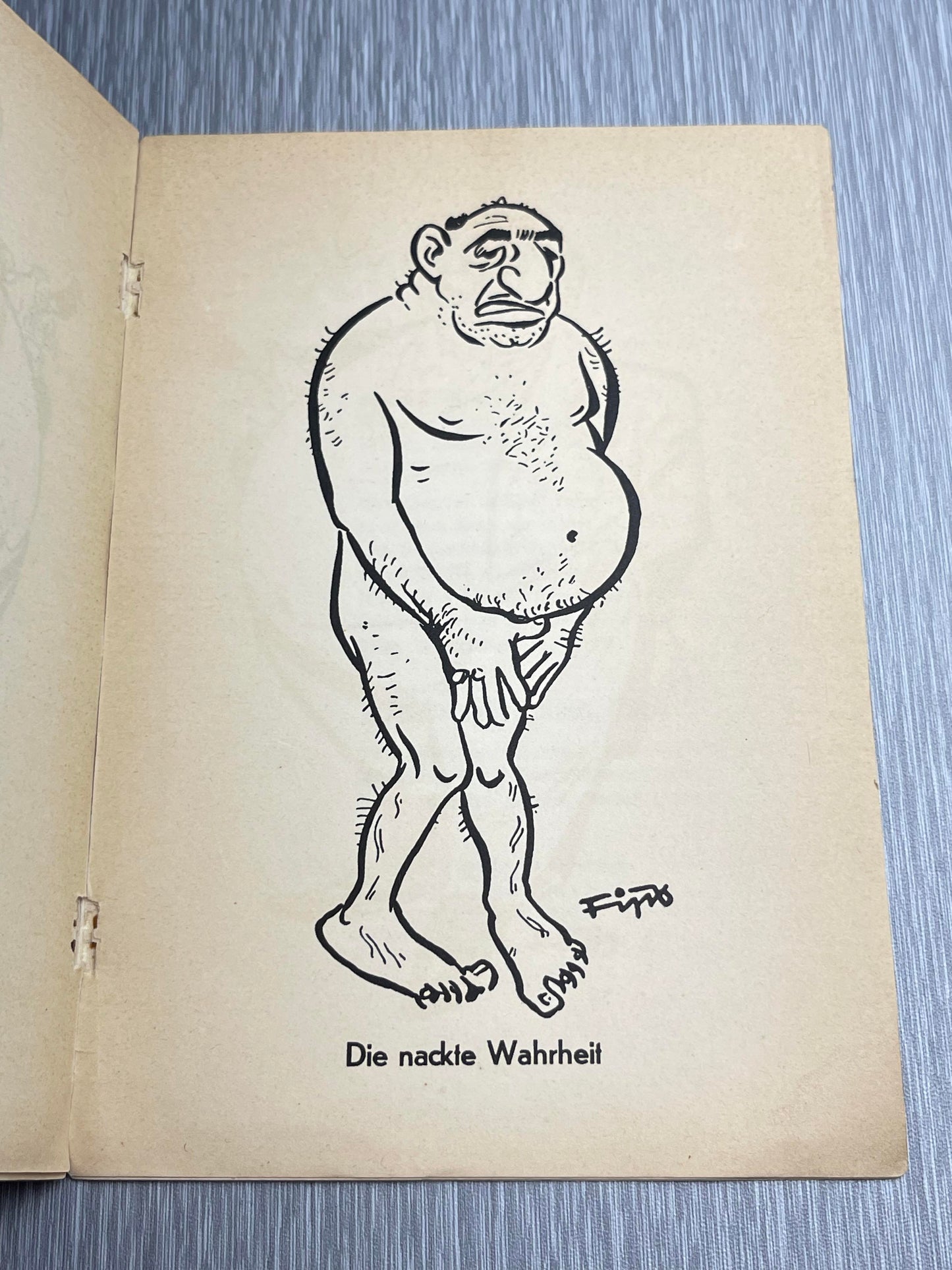 GERMAN WW2 1934 "JUDEN STELLEN SICH VOR" JULIUS STREICHER ANTI-SEMITIC BOOK W/ "FIPS" CARTOONS