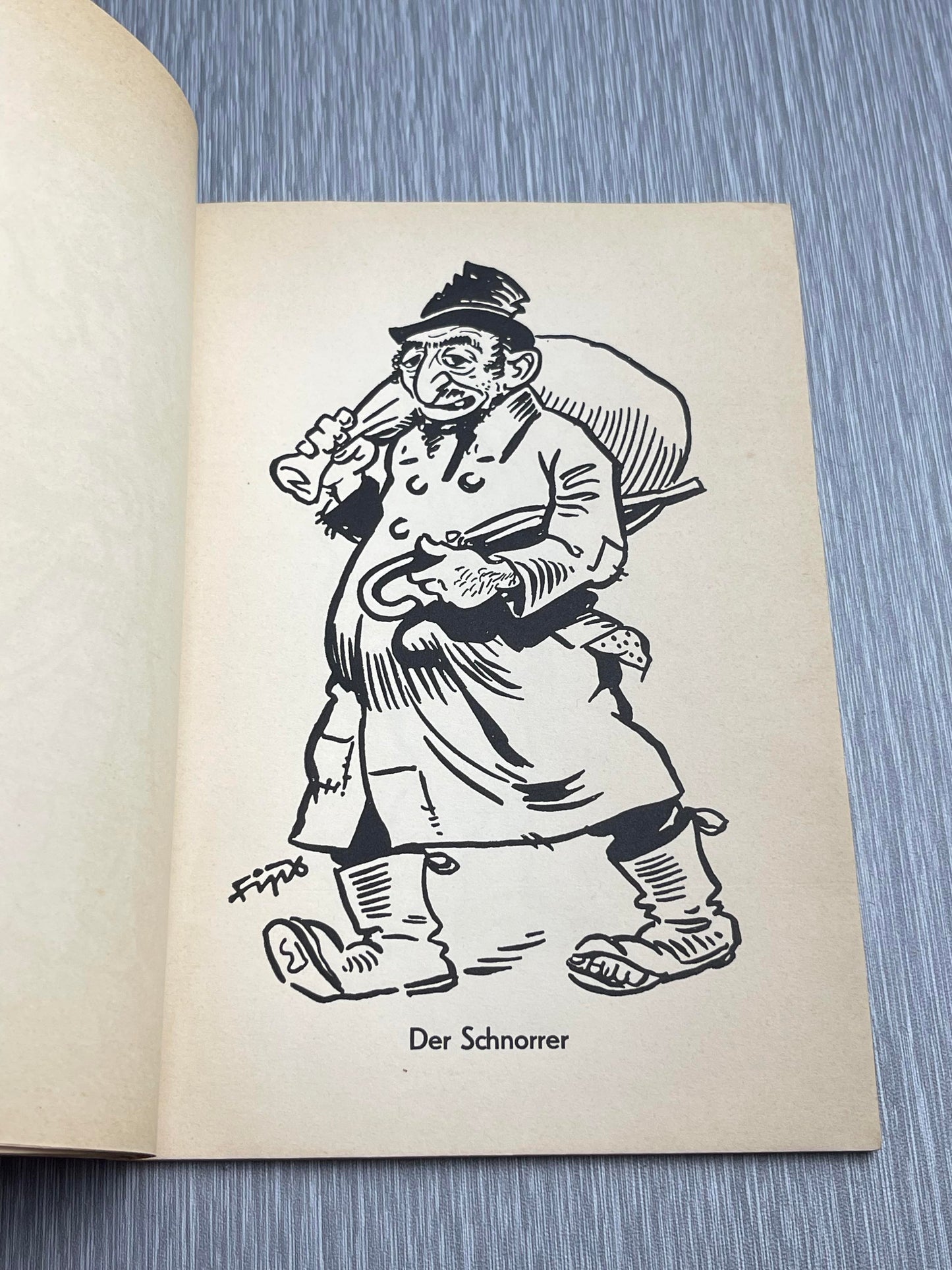 GERMAN WW2 1934 "JUDEN STELLEN SICH VOR" JULIUS STREICHER ANTI-SEMITIC BOOK W/ "FIPS" CARTOONS