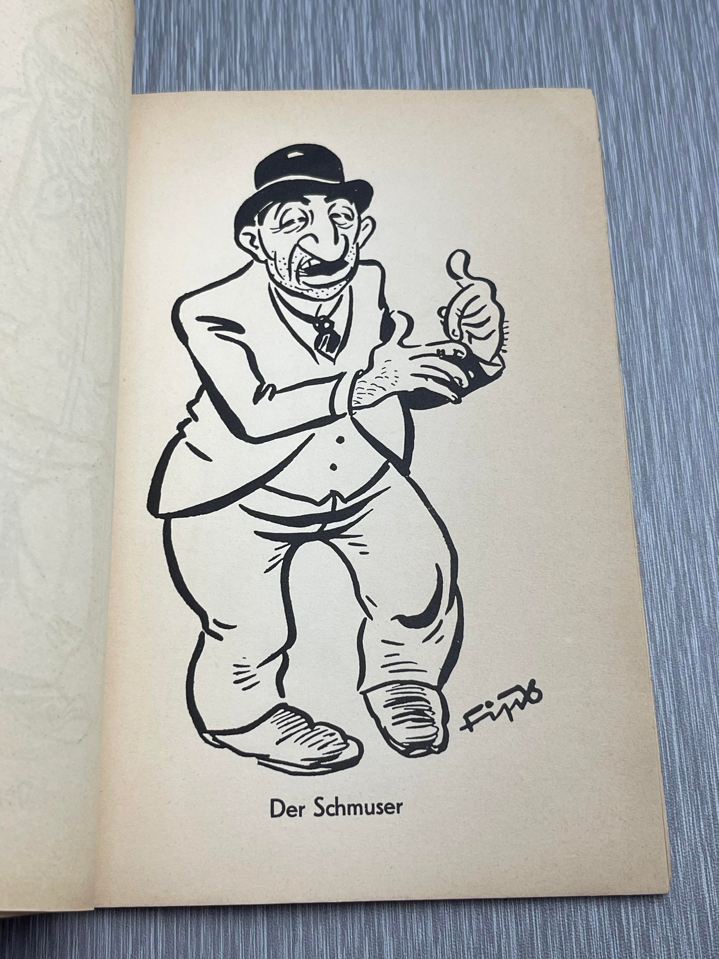 GERMAN WW2 1934 "JUDEN STELLEN SICH VOR" JULIUS STREICHER ANTI-SEMITIC BOOK W/ "FIPS" CARTOONS