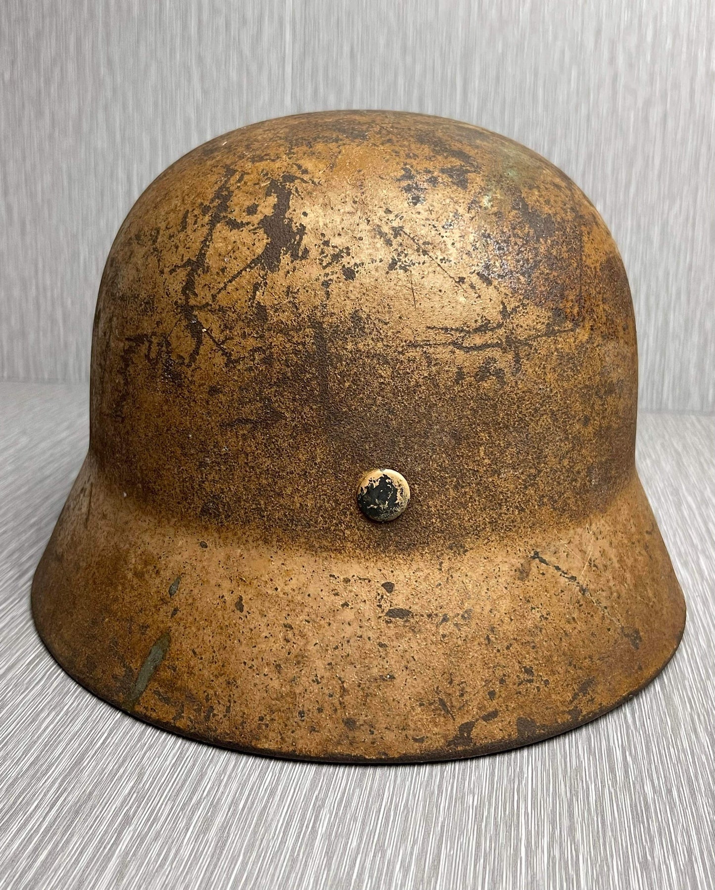 GERMAN WW2 M35 DD DEUTSCHE AFRIKA KORPS LUFTWAFFE CAMOUFLAGED HELMET