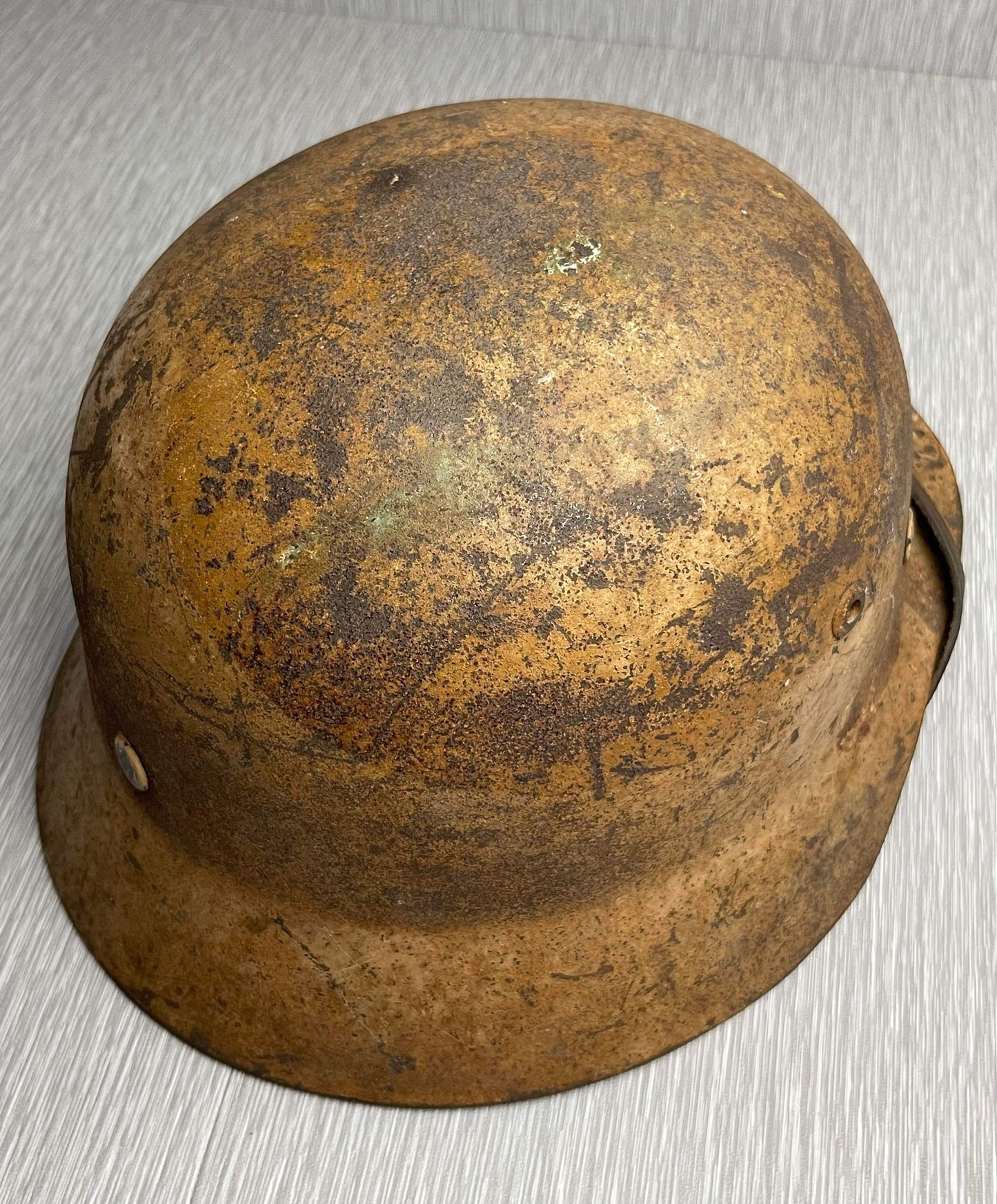 GERMAN WW2 M35 DD DEUTSCHE AFRIKA KORPS LUFTWAFFE CAMOUFLAGED HELMET