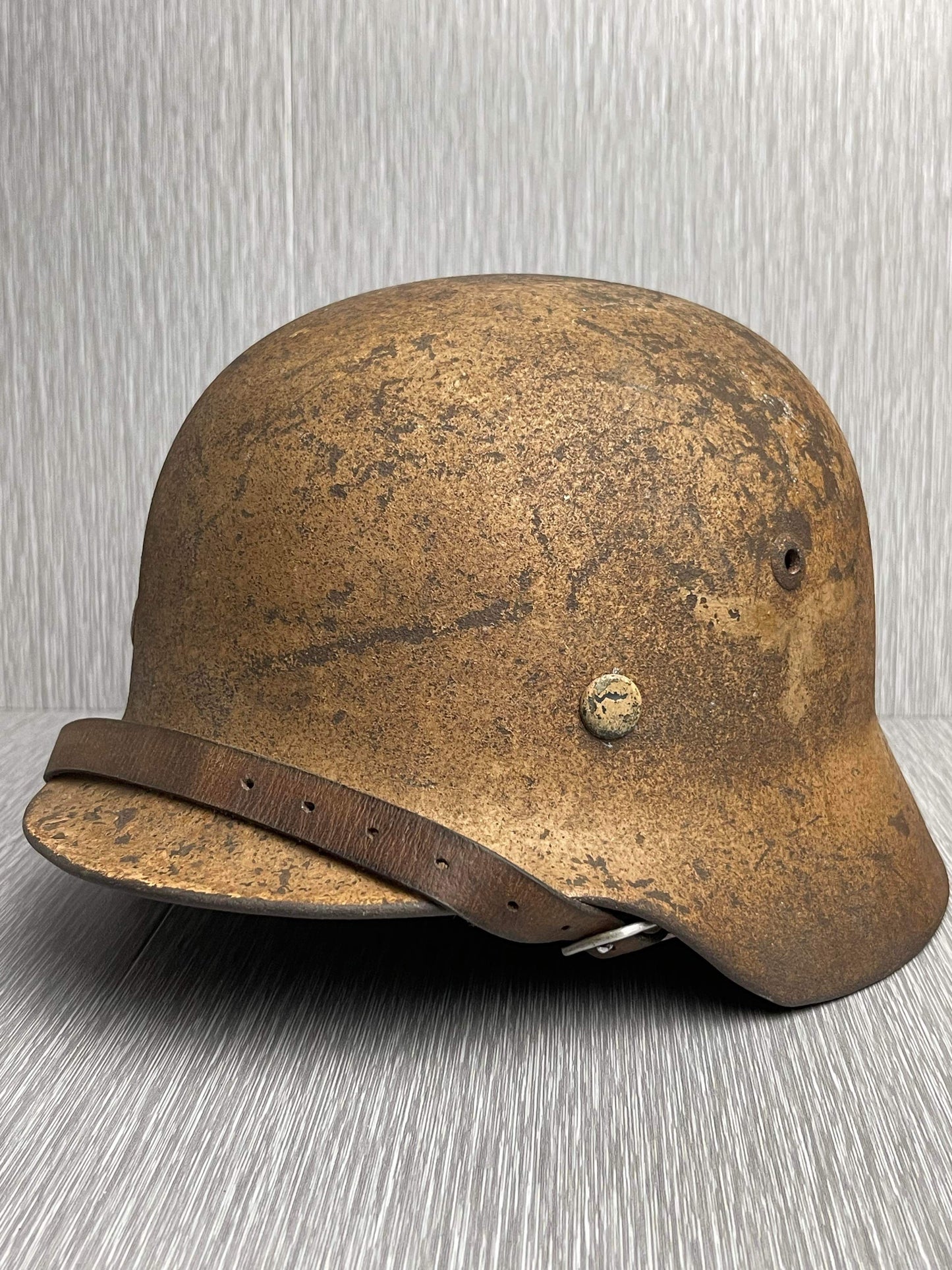 GERMAN WW2 M35 DD DEUTSCHE AFRIKA KORPS LUFTWAFFE CAMOUFLAGED HELMET