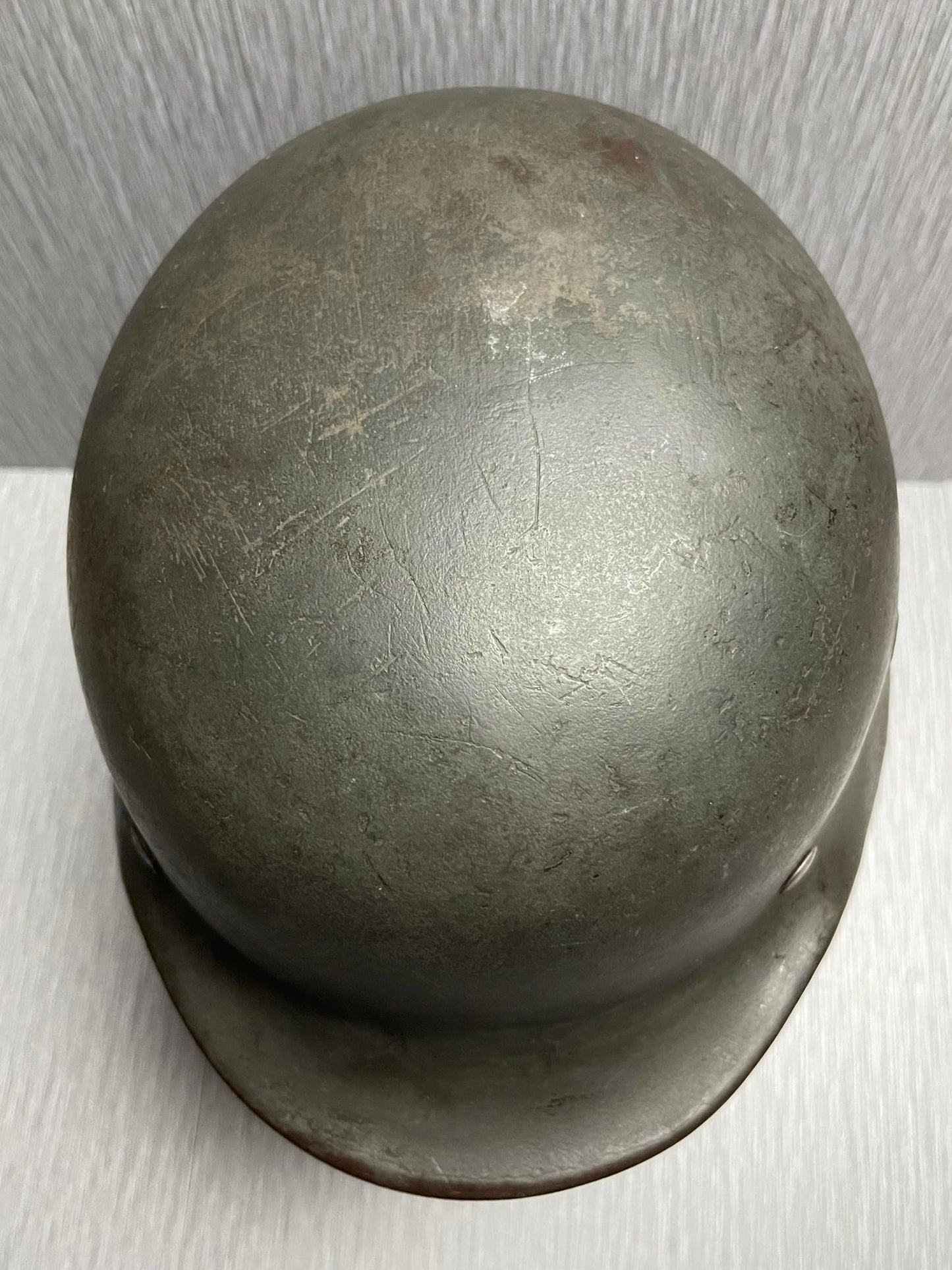 GERMAN WW2 KRIEGSMARINE M40 COMBAT HELMET SHIP GREY CAMO OVERPAINT EF64 NAMED