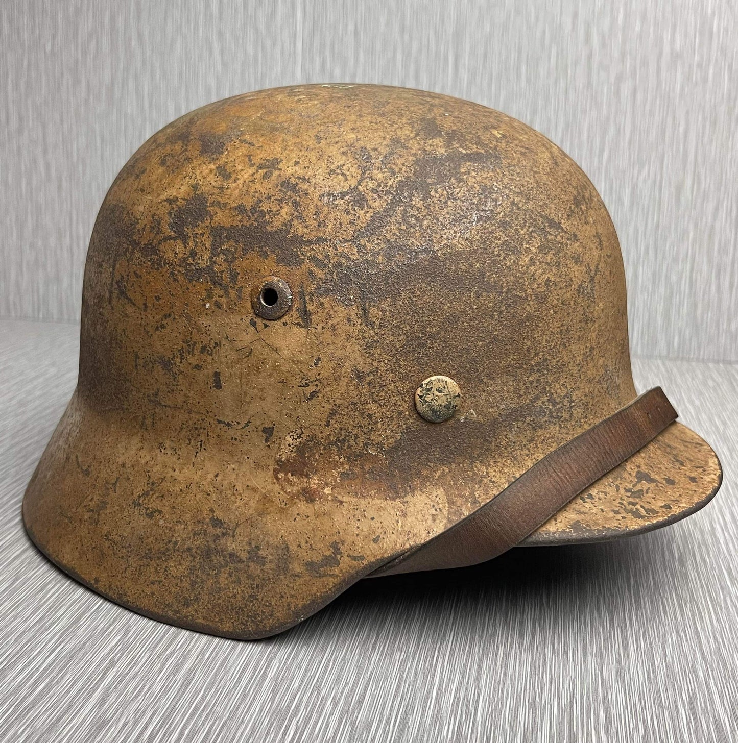 GERMAN WW2 M35 DD DEUTSCHE AFRIKA KORPS LUFTWAFFE CAMOUFLAGED HELMET