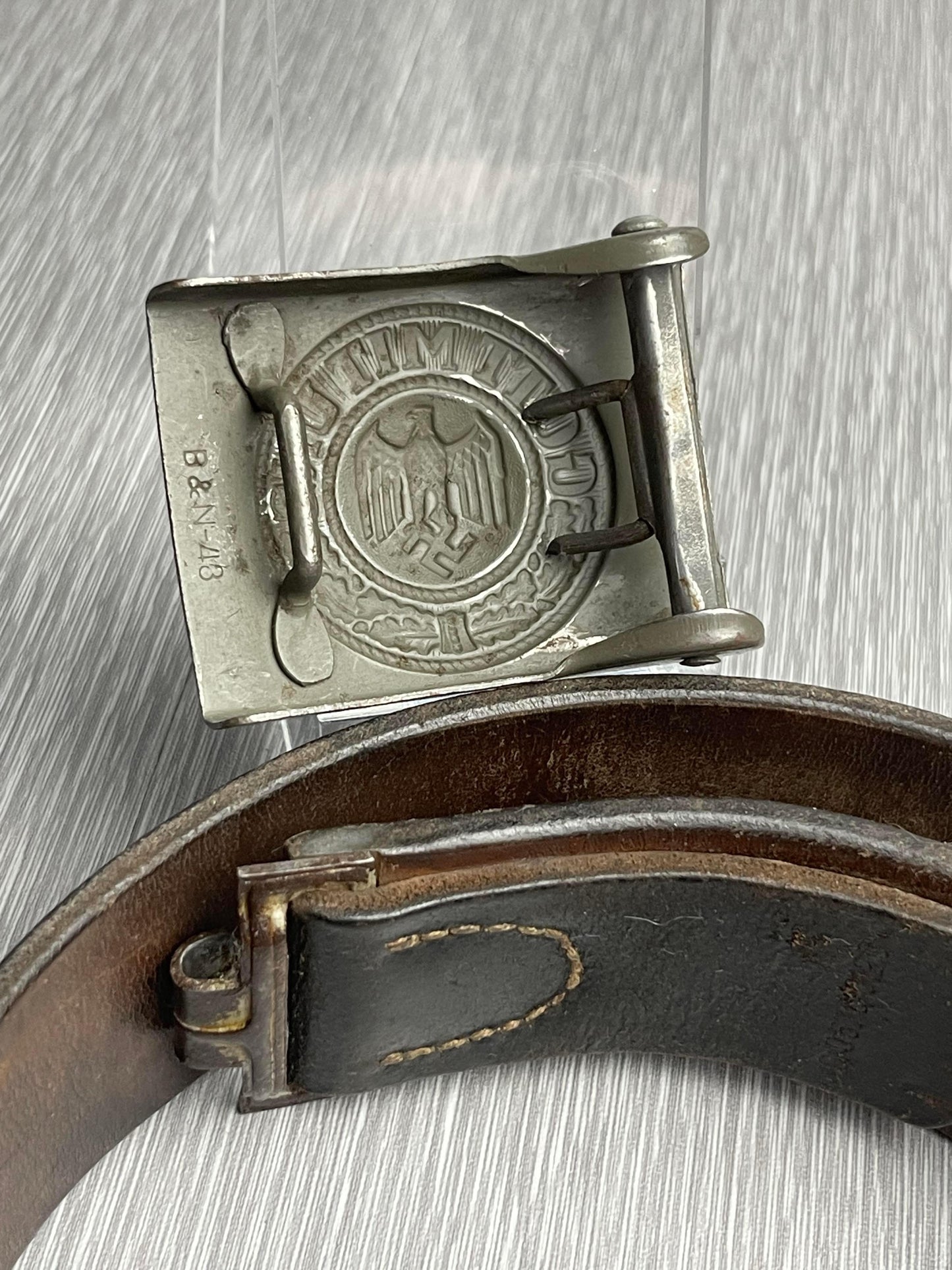 GERMAN WW2 HEER LATE WAR BELT & BUCKLE SET