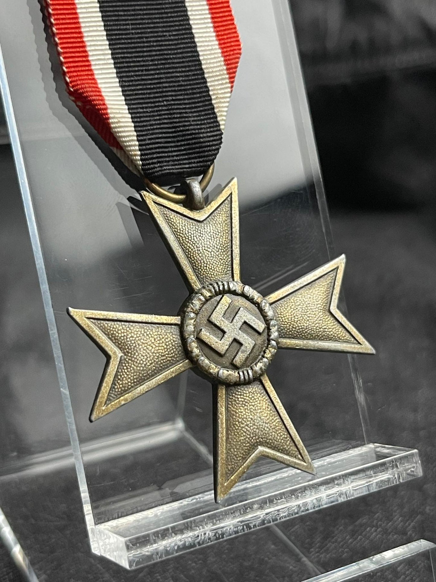 GERMAN WW2 KVK 1939 WAR MERIT CROSS 2ND CLASS WITHOUT SWORDS "41" BY GEBRUDER BENDER, IDAR-OBERSTEIN