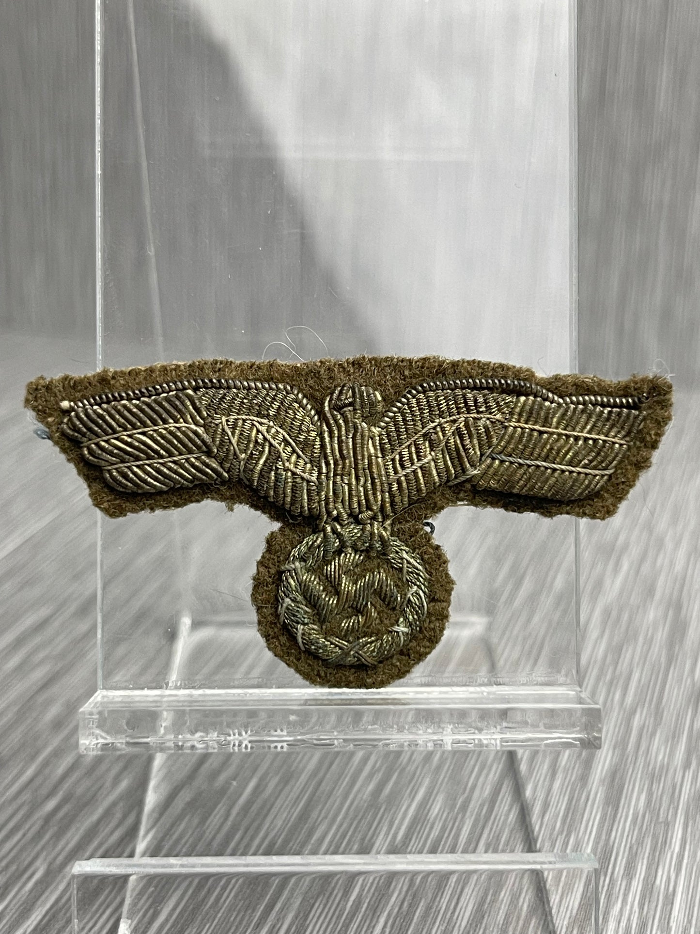 GERMAN WW2 DAK TROPICAL OFFICERS CAP EAGLE IN BULLION