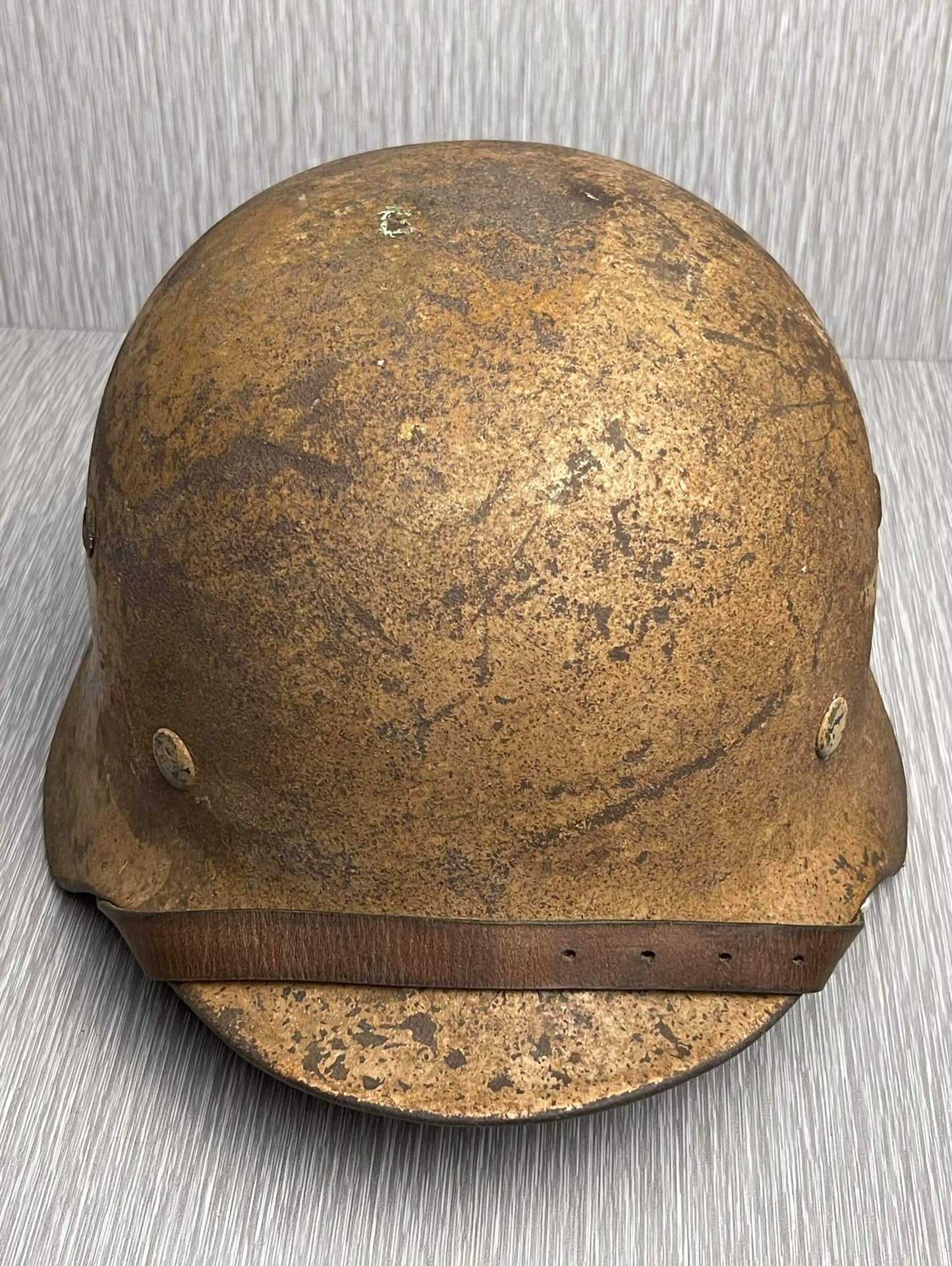 GERMAN WW2 M35 DD DEUTSCHE AFRIKA KORPS LUFTWAFFE CAMOUFLAGED HELMET