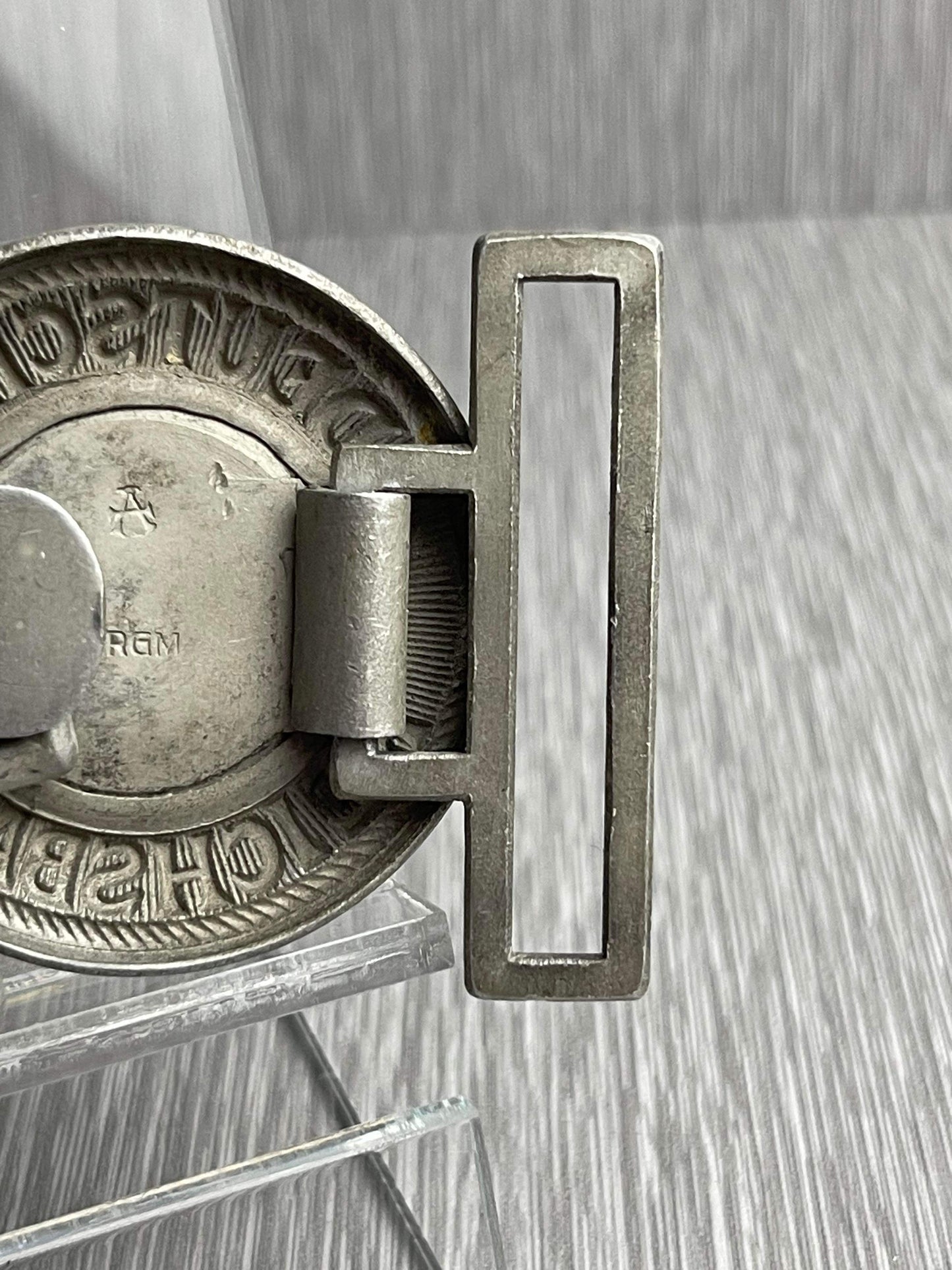 GERMAN WW2 DEUTSCHE REICHSBAHN BAHNSCHUTZ POLIZEI LEADER'S BUCKLE BY ASSMAN