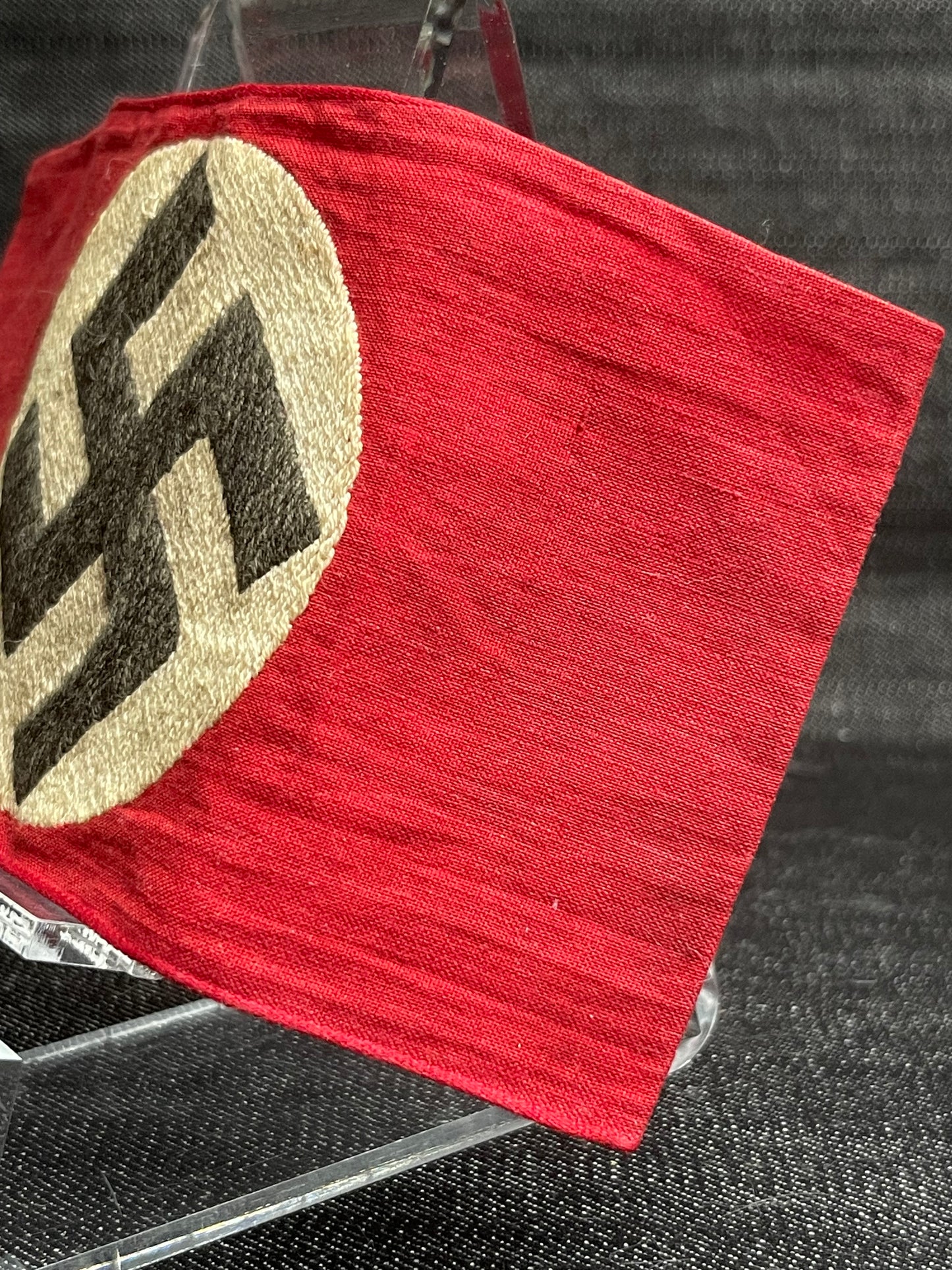 GERMAN WW2 BEVO VARIANT NSDAP "NATIONALSOZIALISTISCHE DEUTSCHER ARBEITERPARTEI" ARMBAND