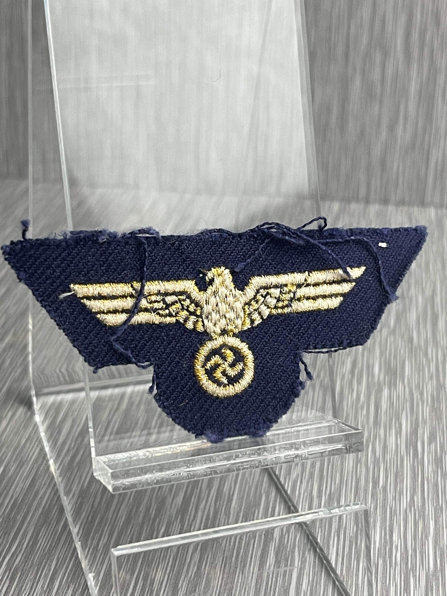 GERMAN WW2 FRENCH MADE KRIEGSMARINE EM/NCO CAP EAGLE ON HBT